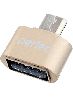 Адаптер Perfeo USB adapter with OTG (PF-VI-O003 Gold)