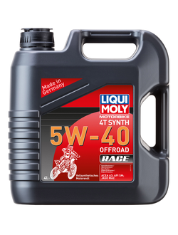 Масло моторное Liqui Moly Motorbike 4T Synth 5W-40 Offroad Race (Cинтетическое) - 4 Л (3019)
