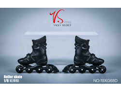 Роликовые коньки (ролики) черные 1/6 (19XG68D) - VSTOYS