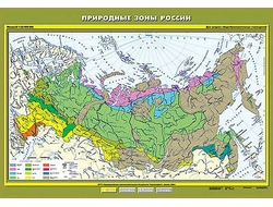 Учебн. карта "Природные зоны России" 100х140