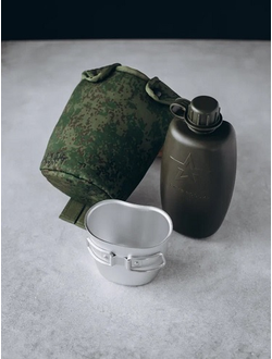 Фляга с котелком армейская в чехле