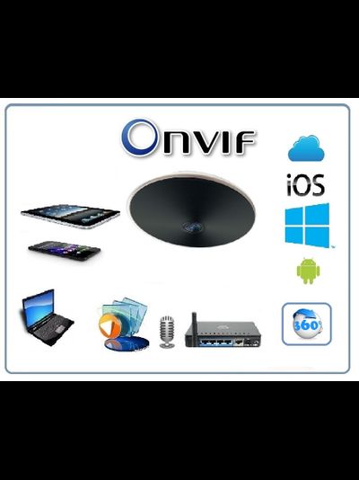 Потолочная - настенная WiFi/LAN видеокамера панорамная с DVR, 960P HD (YooSee)