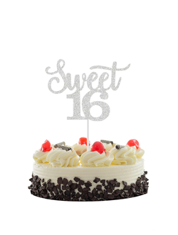 Топпер "Sweet 16" серебро