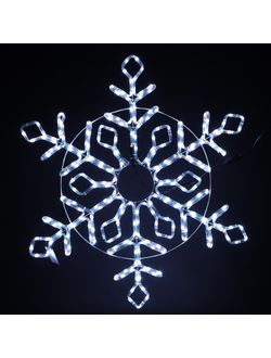 Снежинка световая 90см фигура из дюралайта с мерцанием  казань