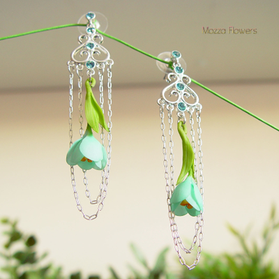 Серьги "Голубые крокусы".