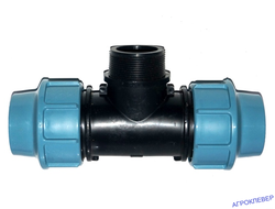 Тройник компрессионный 40х1 1/2"нар.х40