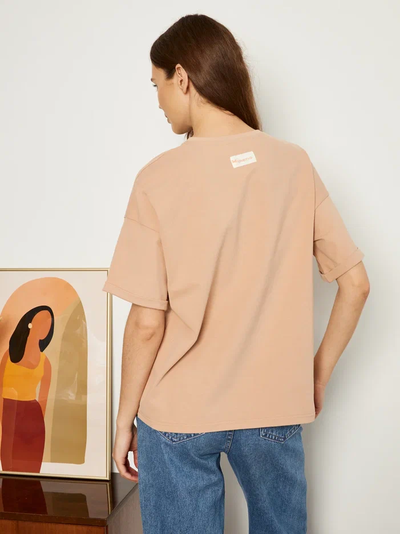 ЖЕНСКАЯ ФУТБОЛКА БЕЖЕВАЯ "ДАРИ"