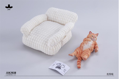Котик на софе (рыжий) - Коллекционная фигурка 1/6 Lazybones Cat (JXK293B) - JXK
