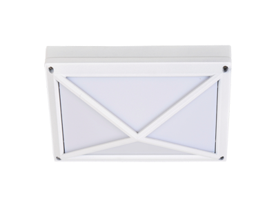 Светильник накладной Ecola B4157S влагозащ.матов.прямоуг.пирамида белый алюм.2*GX53 IP65 215х135х65 FW53PSECS