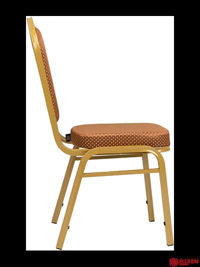 Стул банкетный Аякс 25 мм золото, корона коричневая