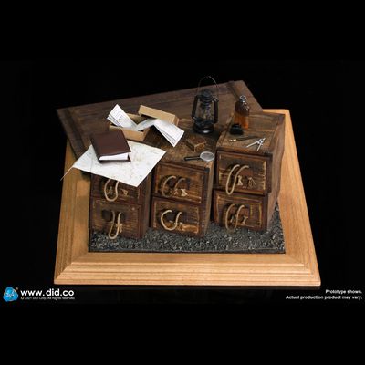 Полевой офицерский стол времен Первой Мировой - Коллекционная ДИОРАМА 1/6 WW1 War Desk Diorama Set (E60062) - DID