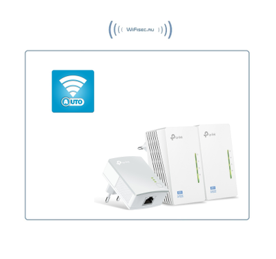 TP-LINK, HomePlug AV Сетевой адаптер PowerLine 500 Мбит/с Ethernet + WiFi точка доступа (комплект 2+1 шт.)