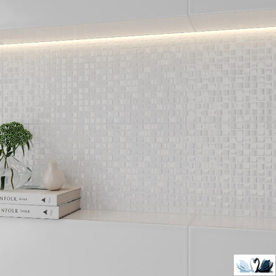 Плитка настенная Gracia Ceramica Sweety white mosaic wall 25 х 60 см рельеф