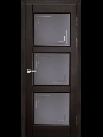 Дверь со стеклами Турин ДО венге, массив.