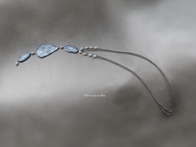 Сказочное колье "Око Единорога" - крупное фэнтези-украшение с элементами викторианского стиля