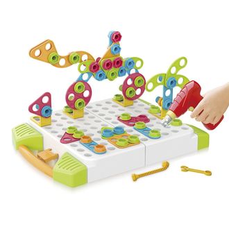 Конструктор мозаика с дрелью 2 в 1 "Geometric Puzzle", BeeZee Toys,