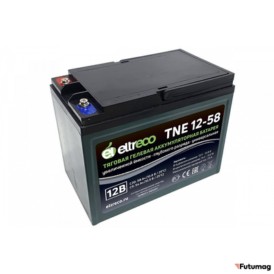 Тяговый аккумулятор Eltreco TNE12-58 (12V52A/H C3)