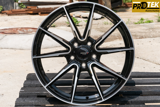 Комплект дисков R18 8,0J ET+35 5*114,3 PDW Procast FF2070 Черный с полированными лучами (J140)