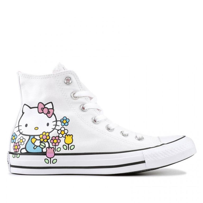 Кеды Converse x Hello Kitty белые высокие