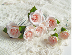 Шпильки "Чайные розы" .
