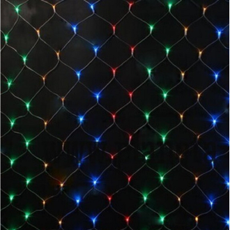 гирлянда 200 ламп прозрачная (светодиодная) сетка LED-8021