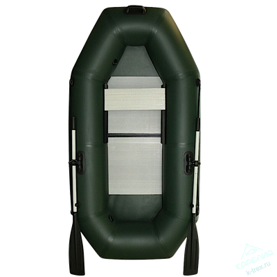Лодка ПВХ Polar Bird Чирок Гребная PB-230Т Teal со стеклокомпозитной сланью и банкой Зелёная