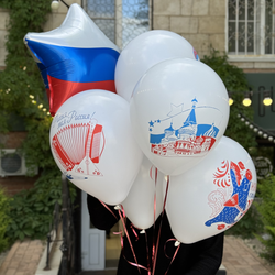 Патриотическая связка шаров