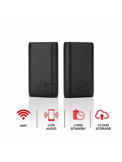 DE/AR6 Wi-Fi аудио диктофон, встроенный регистратор, доступ с мобильного (CamSC Pro), Непрерывная запись - режим - 3,5 дня. Режим А - 5 месяцев, Режим В до 9 месяцев.