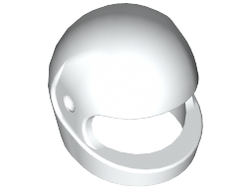 Minifigure, Headgear Helmet Motorcycle Standard, White (2446 / 244601 / 244651 / 4106303 / 4298609 / 4583503 / 6138832)