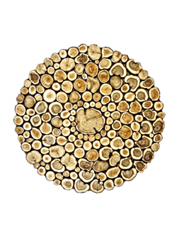 Панно из можжевельника на щите круглое D - 400 мм