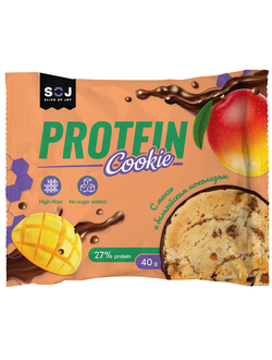 Печенье "PROTEIN COOKIE" со вкусом манго с шок. без сахара 40гр (10)*4