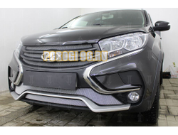 Защита радиатора Lada Xray 2015- / Xray Cross 2018- (4 части) chrome верх