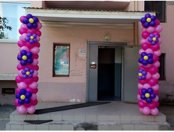 гирлянда "двухцветная с цветами"