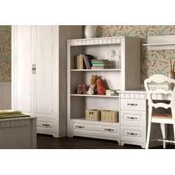 Стеллаж "Прованс" 1070х410х1520 Бодега белая / Патина премиум