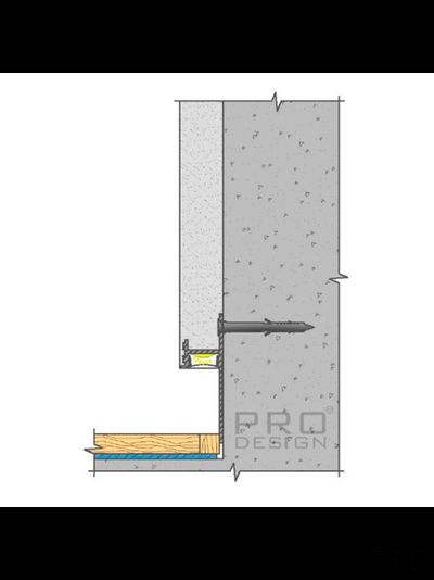 Теневой плинтус скрытого монтажа Pro Design 7209 Белый Муар