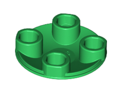 Plate, Round 2 x 2 with Rounded Bottom (Boat Stud), Green (2654 / 265428 / 4239183 / 4558618 / 6144145)
