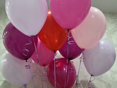 Шары малиновый, фуксия, розовый, лаванда 10 шт под потолок
