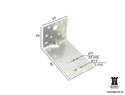 Уголок ассиметричный усиленный 90х50х55