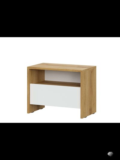 Дольче Тумба прикроватная Дуб золотой/Белый