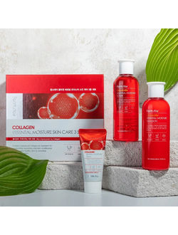 Набор увлажняющих средств с коллагеном для лица FarmStay Collagen Essential Moisture Skin Care 3 Set