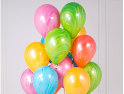 Воздушные шары "Агат" (мраморные шары)