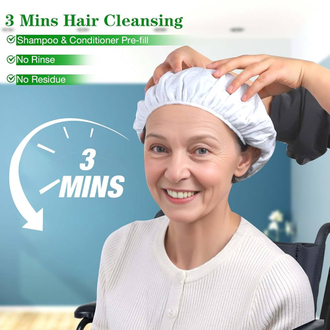 Shampoo Cap - თმის დასაბანი ქუდი შამპუნის შემცველობით მწოლიარისთვის, საბითუმო და საცალო