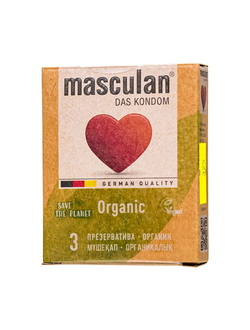 325 Презервативы Masculan, ORGANIC № 3 утонченные, 18,5 см, 5.3 см, 3 шт.