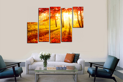 Модульная картина "Золото природы"