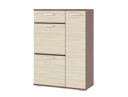 ЛДСП Прихожая НИКА ТВ800 Тумба высокая Ясень Шимо темный-светлый