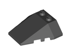 Wedge 4 x 4 Triple with Stud Notches, Black (48933 / 4222985 / 6055158)