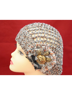 вязаный берет с цветком Италия Визио