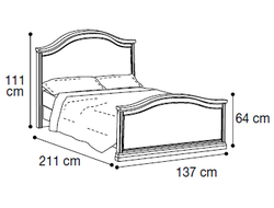 Кровать "Gendarme" с изножьем 120х200 см