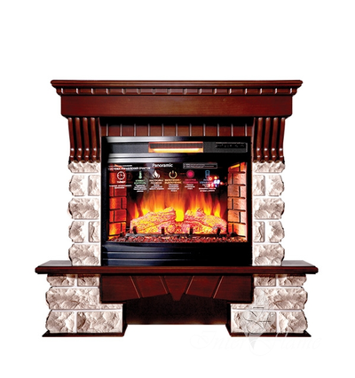 Каминокомплект ЭКСТЕР КАВКАЗ  с очагом Panoramic 25