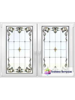 Витражная пленка, витражная пленка самоклеющаяся под заказ,пленочный витраж с классическим рисунком